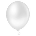 Balão Liso Branco Tamanho 7 c/50 - Pic Pic