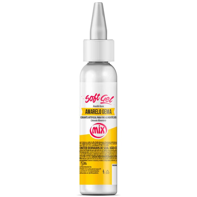 Corante Soft Gel Amarelo Gema 25g - Mix