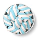 Marshmallow Twist Azul Branco 250g - Docile