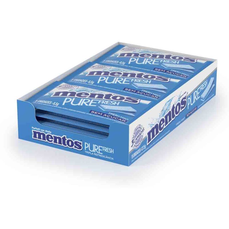 Chiclete Mentos Pure 3Fresh Mint c/15 - Perfetti