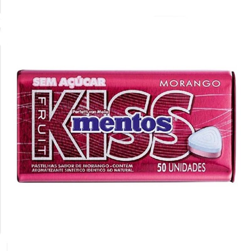 Pastilha Mentos Kiss Fruit Morango 35g - Perfetti