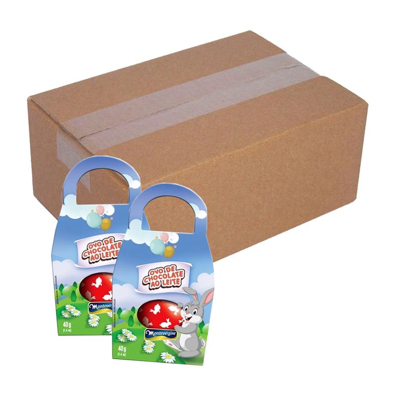 Cestinho Páscoa com Ovinho de Chocolate 40g c/24 - Montevérgine