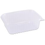 Pote Plástico Retangular Transparente Freezer/Microondas 750ml c/24 - Prafesta