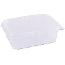 Pote Plástico Retangular Transparente Freezer/Microondas 750ml c/24 - Prafesta