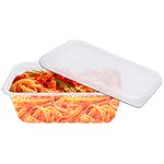 Pote Plástico Retangular Transparente Freezer/Microondas 750ml c/24 - Prafesta
