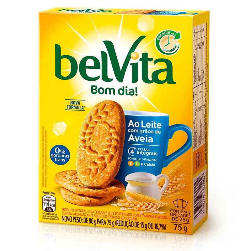Biscoito Belvita Leite e Aveia 75g - Mondelez