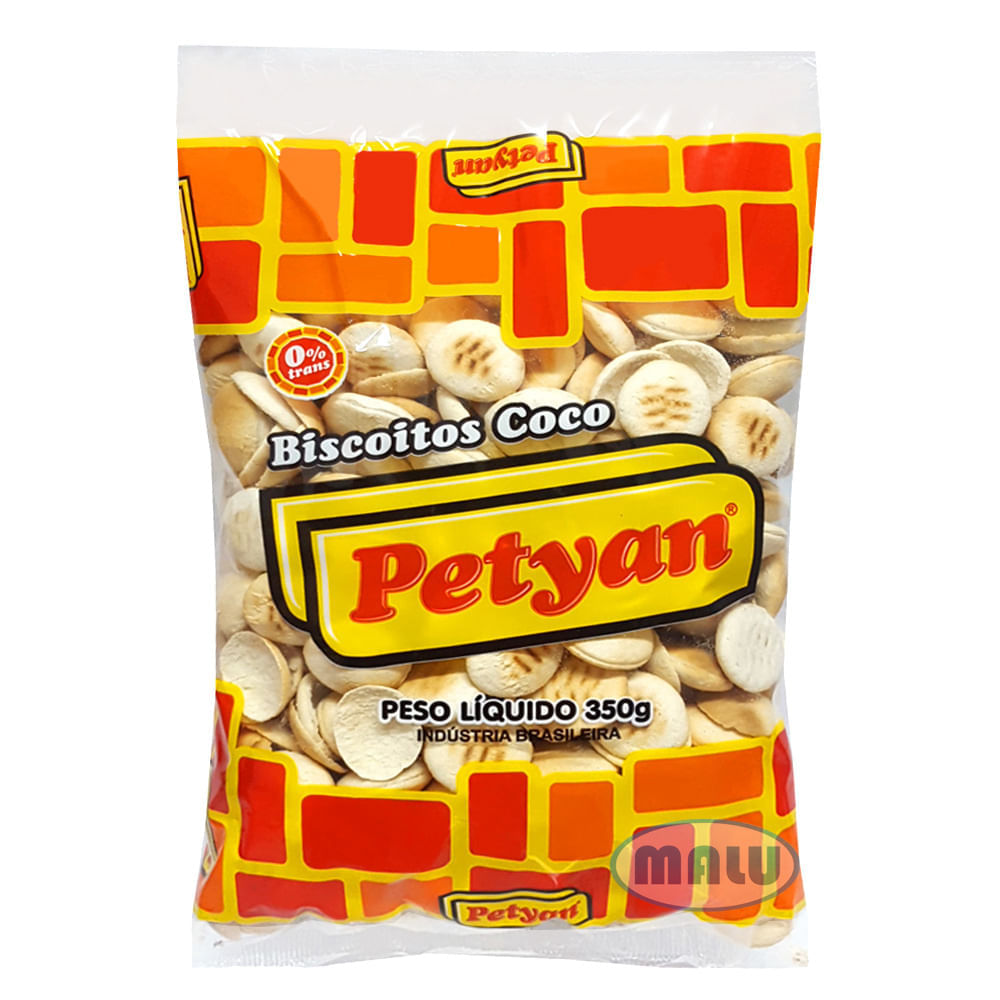 Biscoito Coquinho 350g - Petyan - Magazine 25 de Março Festas