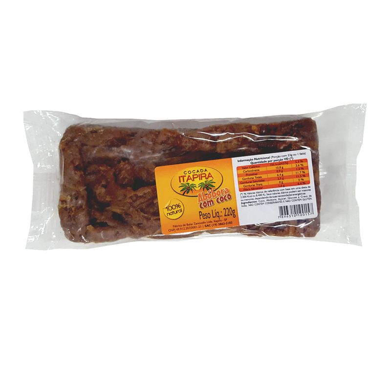 Doce de Abóbora com Coco 220g - Itapira