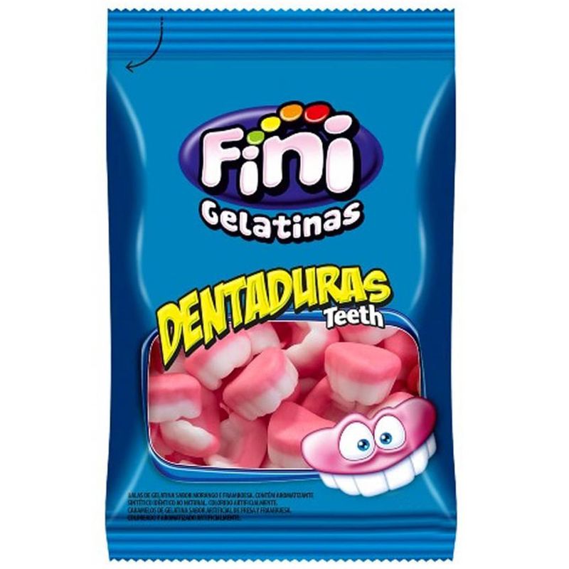 Mini Bala de Gelatina Dentadura 15g c/12 - Fini