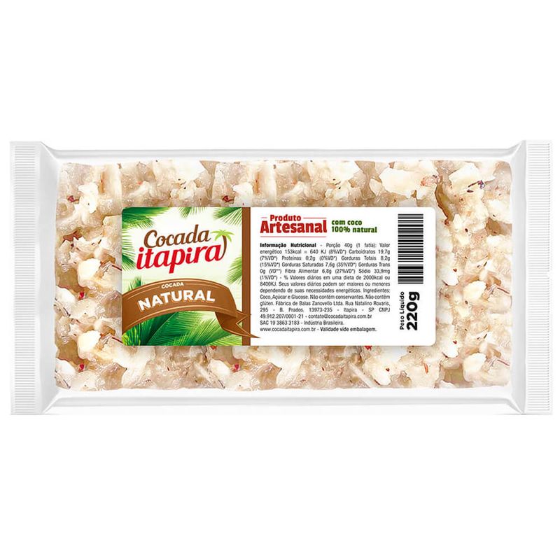 Cocada Natural 220g - Itapira