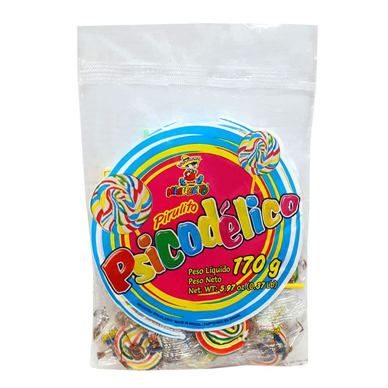 Pirulito Psicodélico Colorido Tutti Frutti c/15 - Miguelito