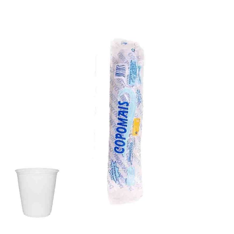 Copo Plástico Branco180ml c/100 - Copomais