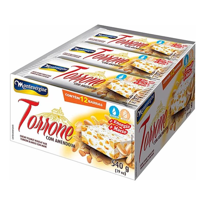 Torrone Amendoim 45g c/12 - Montevérgine