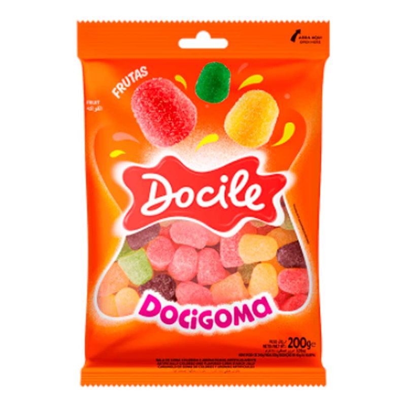 Bala de Goma Docigoma Sino Sortida 200g - Docile