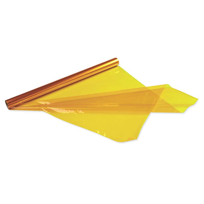 Folha Poli Transparente Amarela 85x100cm c/50 - Cromus