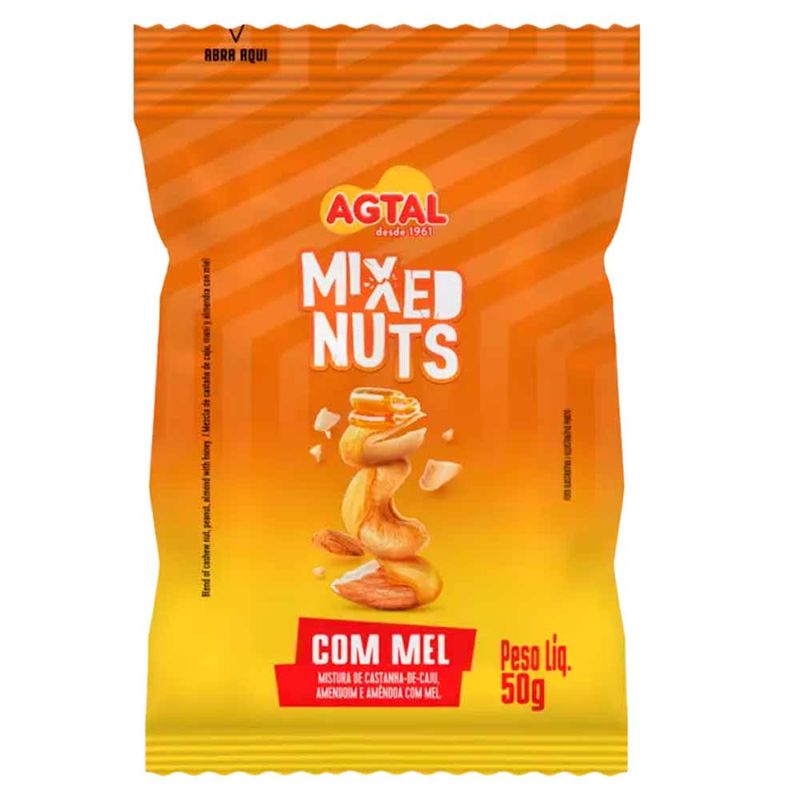 Mixed Nuts com Mel 50g - Agtal