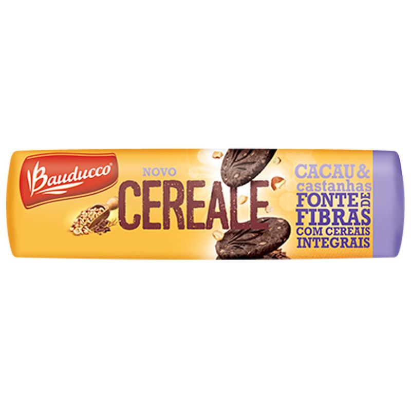 Biscoito Cereale Cacau e Castanhas 170g - Bauducco