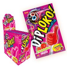 Pirulito Explosivo Dip Loko Boom Morango 11g c/15 - Danilla