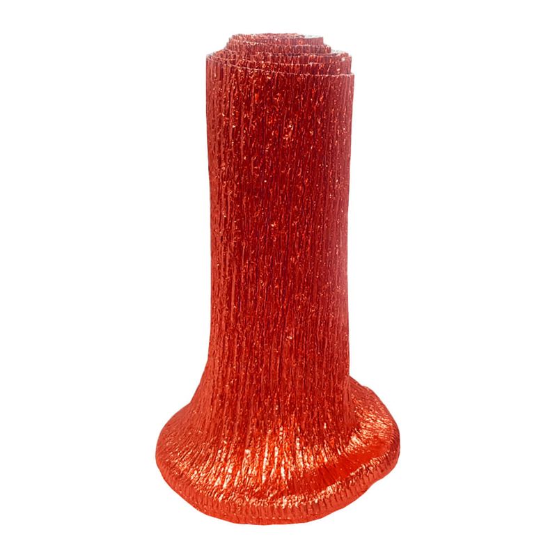 Babado Crepom Metalizado Vermelho 1,2m - Laleti