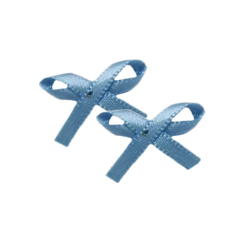 Mini Laço Cetim c/100 Azul Claro - Laleti