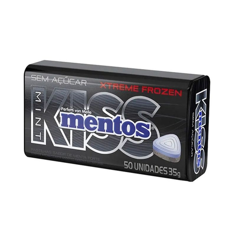 Pastilha Mentos Kiss Menta Forte c/12 - Perfetti