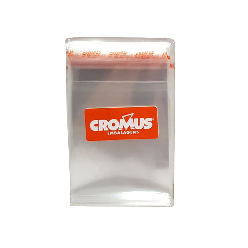 Saco Poli Adesivado com Aba Transparente 6X7cm c/100 Cromus