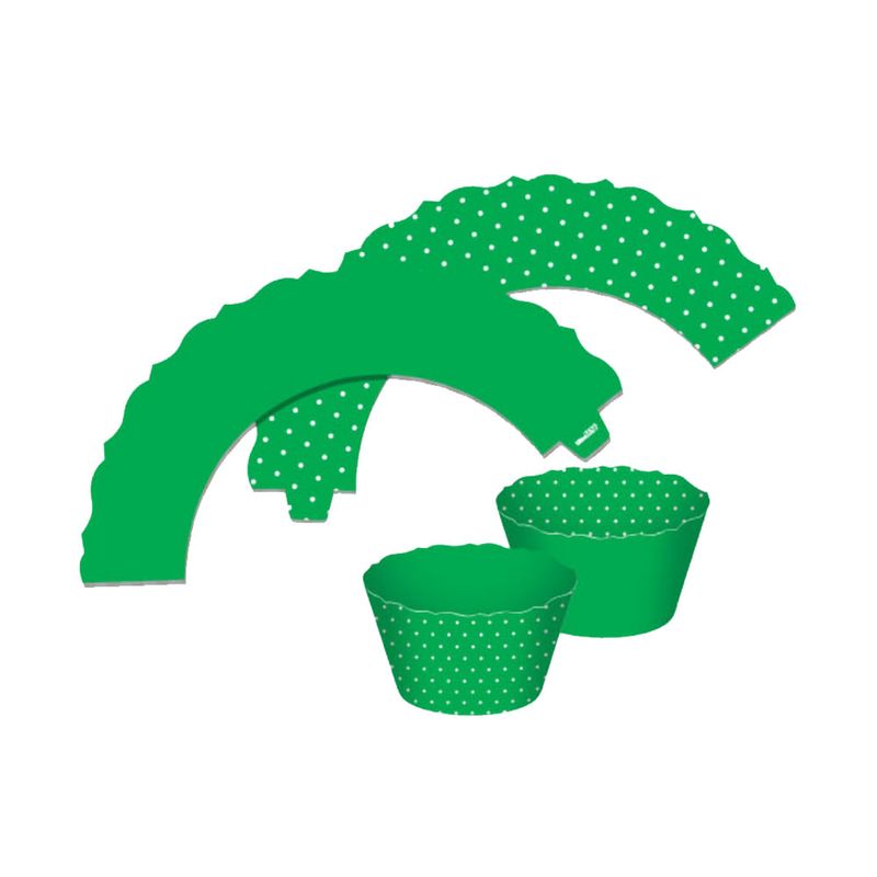 Mini Wrappers Cupcake Verde c/12 - Ultrafest