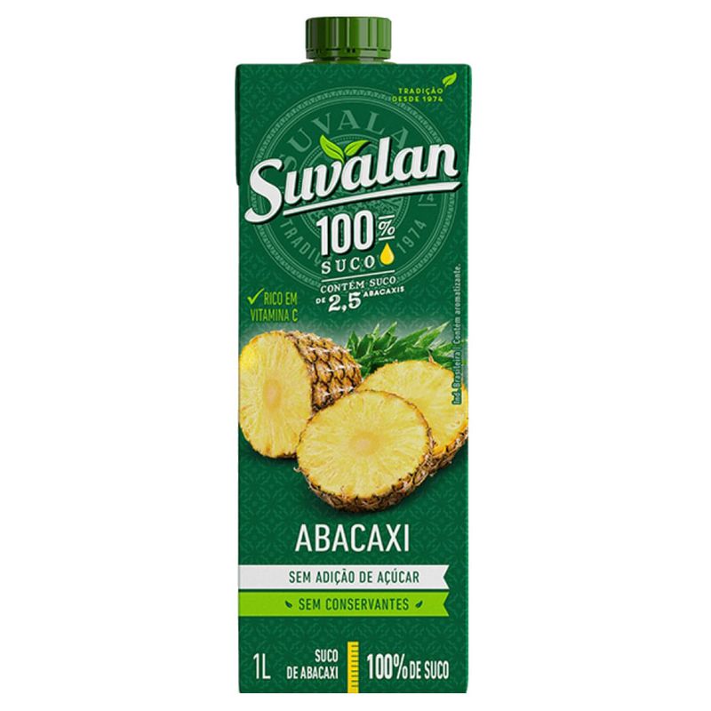 Suco de Abacaxi 100% 1L - Suvalan