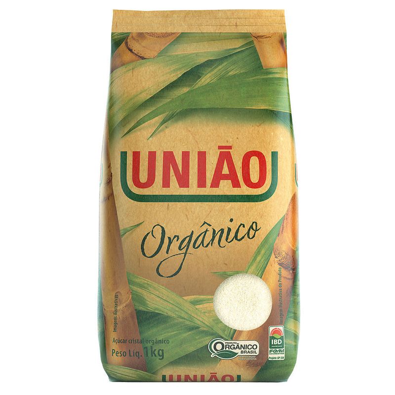 Açúcar Cristal Orgânico 1kg - União