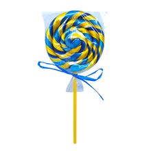 Pirulito Psicodélico Azul Amarelo 13cm - Arte e Cor