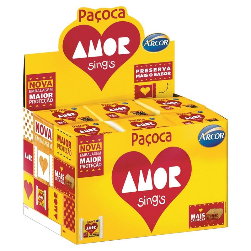 Paçoca Amor Sings 18g c/30 - Arcor