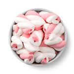 Marshmallow Torção Rosa Recheado 220g - Docile