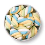 Marshmallow Twist Color 3 Azul, Amarelo, Verde e Branco 250g - Docile