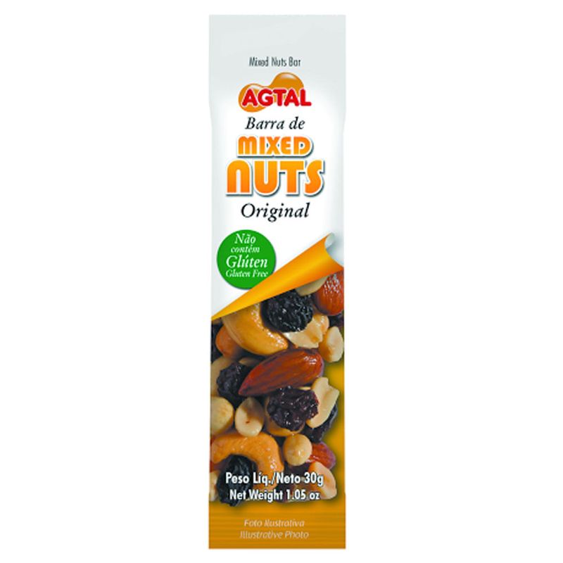 Barra Mixed Nuts Original 30g c/2 - Agtal &Joy