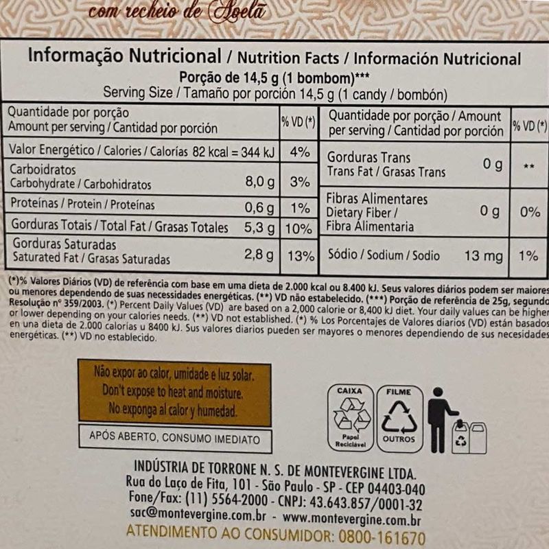 Bombom Coração Avelã 55g - Montevergine