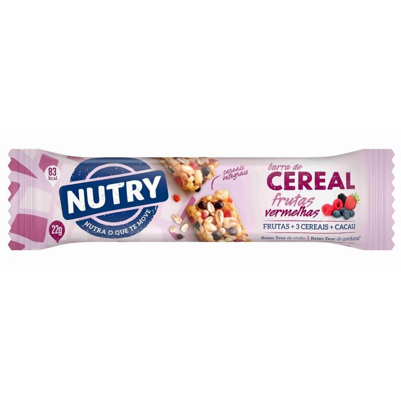 Barra de Cereais Nutry Frutas Vermelhas c/24 - Nutrimental