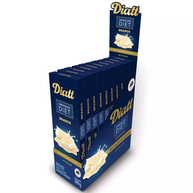 Tablete de Chocolate Branco Diet 25g c/12 - Diatt