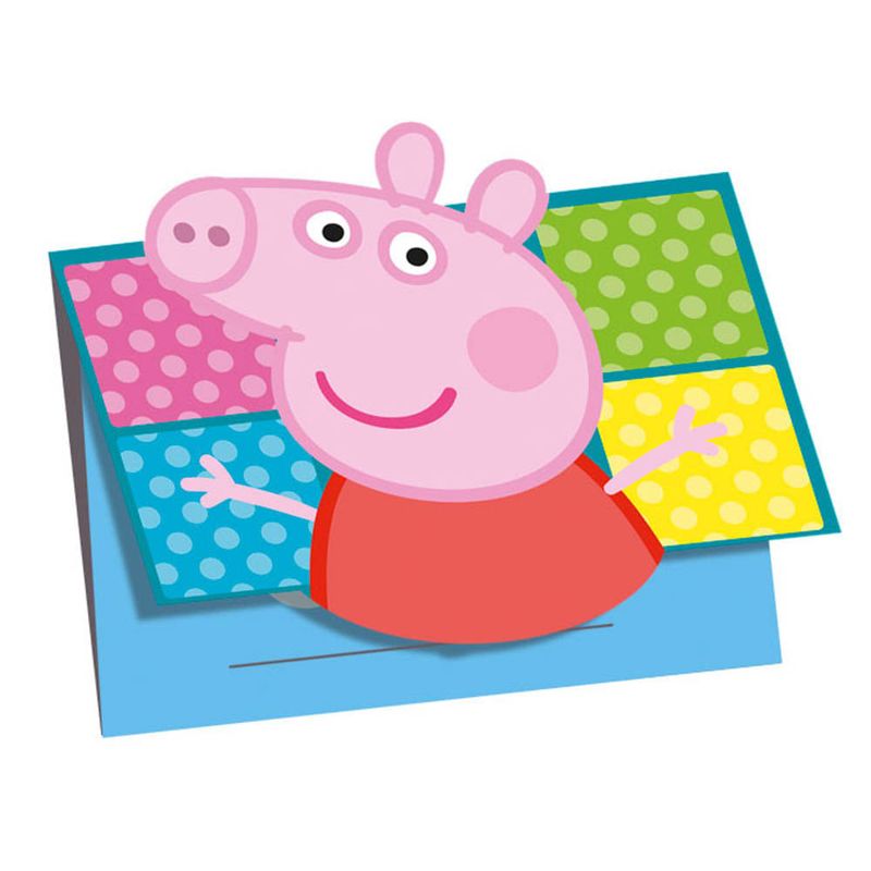 Peppa Pig Convite Grande c/8 - Regina