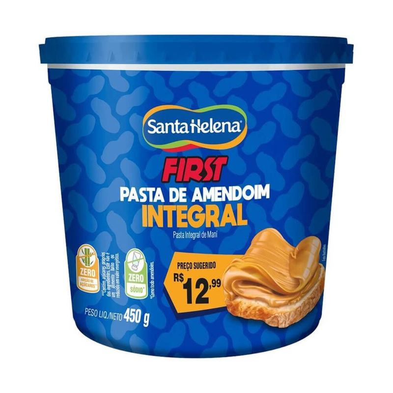 Pasta de Amendoim Integral First 450g - Santa Helena