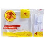 Kit Churrasco 30 Peças (10 Pratos + 10 Garfos + 10 Facas) - Trik Trik