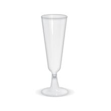 Taça Champagne Descartável c/6 150ml - Silver Plastic