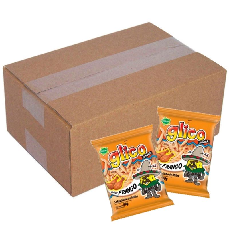 Kit Salgadinho Glico Sabor Frango 80g c/20 - Ebicen