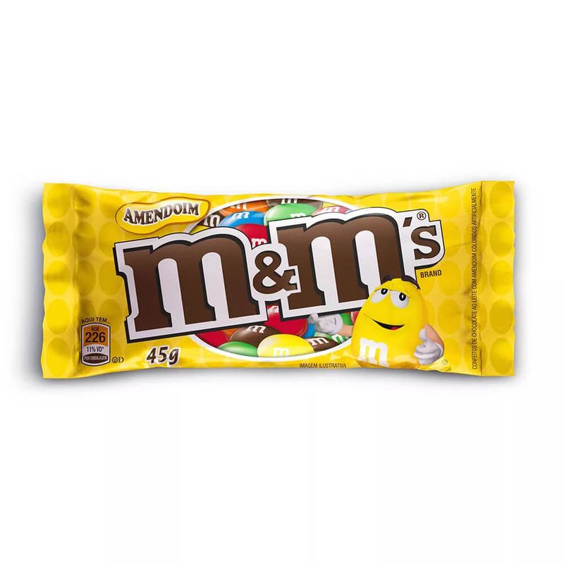 Confeito Chocolate Amendoim M&Ms 45g c/18 - Mars
