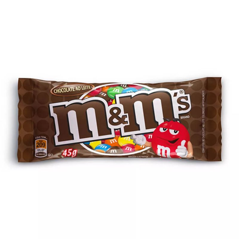 Confeito Chocolate Ao Leite M&Ms 45g c/18 - Mars