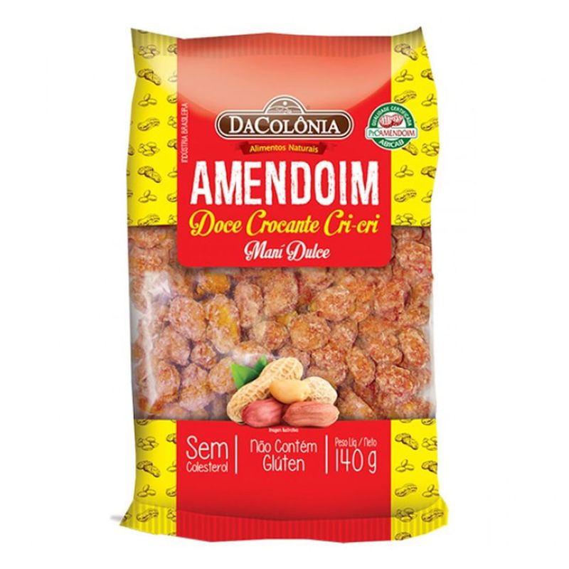 Amendoim Doce Crocante Pralinê 140g - Dacolônia
