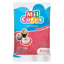 Confeito Miçanga Rosa Mil Cores 500g - Mavalério