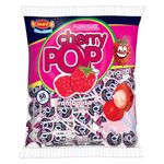 Pirulito Cherry Pop Framboesa Recheio Chiclete c/50 - Sams