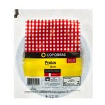 Prato Plástico Branco 21cm c/10 - Copobrás