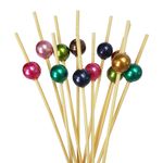 Picks Bambu Bolinhas Coloridas Ref.HA213 c/20 - Silver Festas