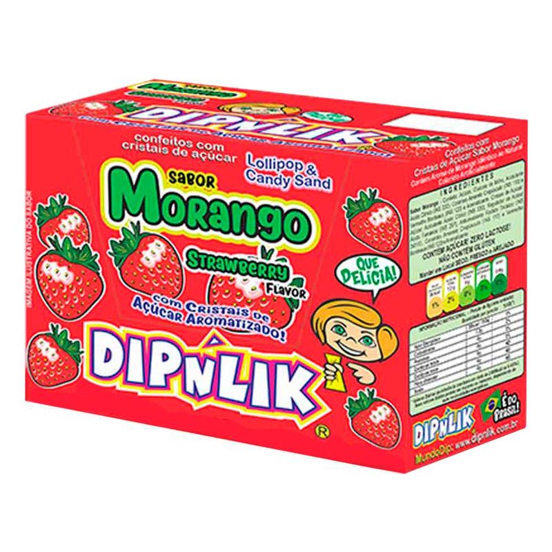 Pirulito com Açúcar Morango c/20 - Dipnlik